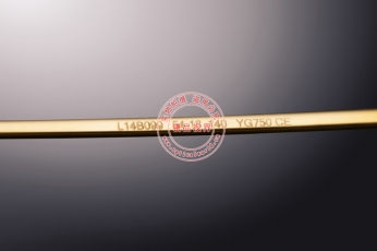 LOTOS罗特斯纯金系列18K黄金半框近视镜L-14B099 YG750