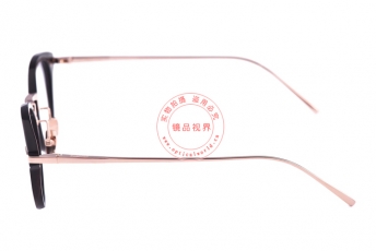 GROOVER日本手工制造牛角纯银抛光包18K玫瑰金近视镜TORNADO HORN-2-RG