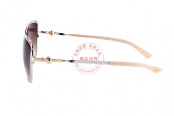 Cartier卡地亚双色镀金与镀钯太阳眼镜ESW00083 CAC1087 棕色镜片