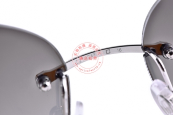 Cartier卡地亚双色镀金与镀钯太阳眼镜ESW00050 C21A04F 灰色镜片