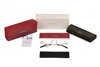 Cartier卡地亚包18K白金单C心形无框近视镜CT0045O-001